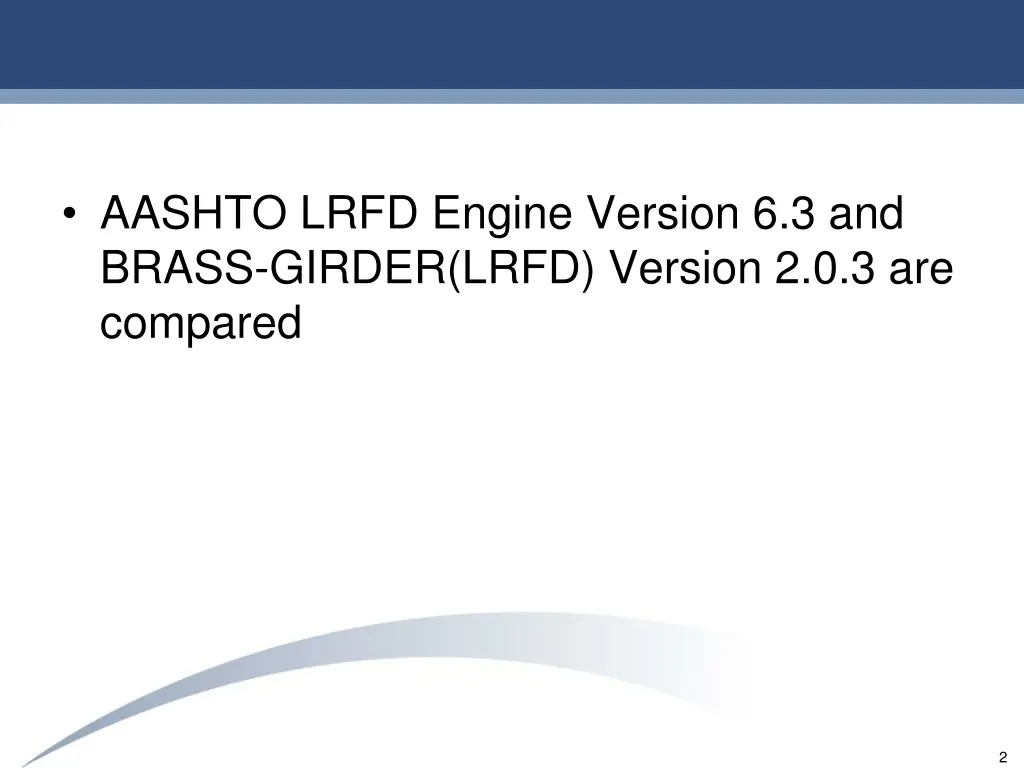 aashto lrfd engine version 6 3 and brass girder
