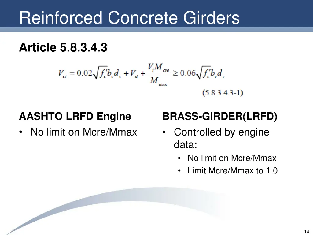 reinforced concrete girders