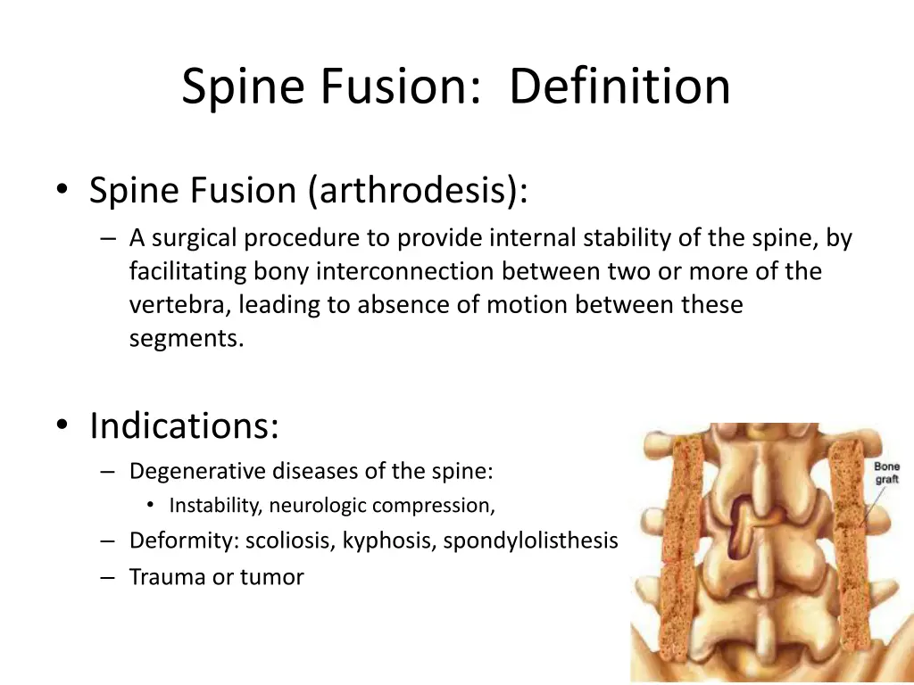 spine fusion definition