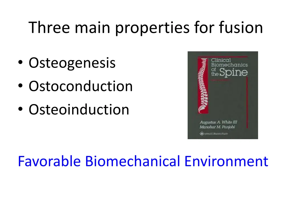 three main properties for fusion