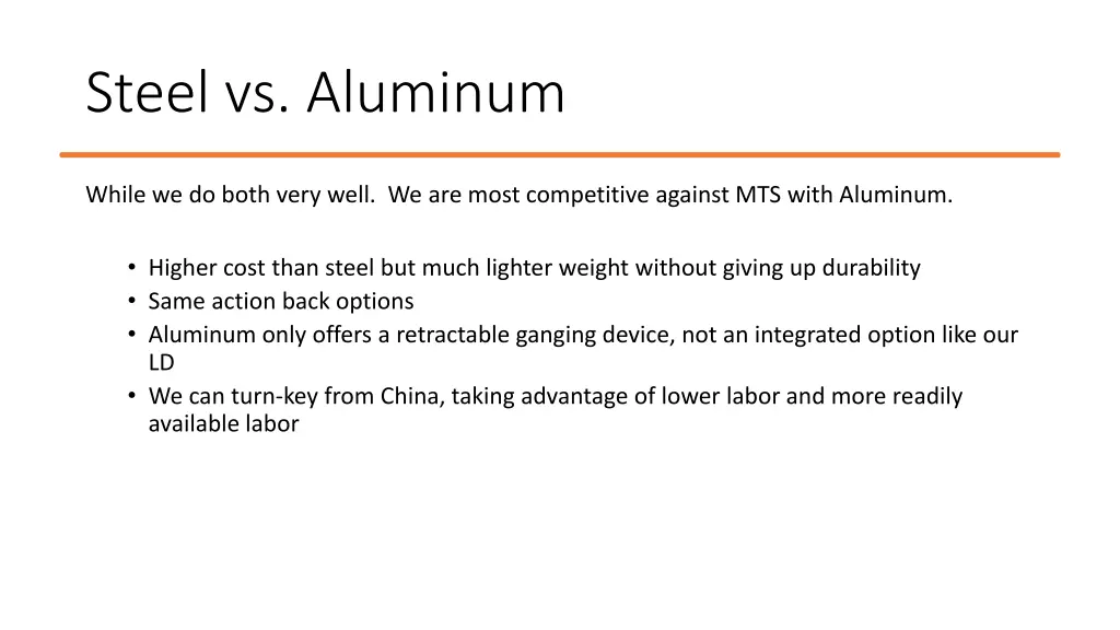 steel vs aluminum