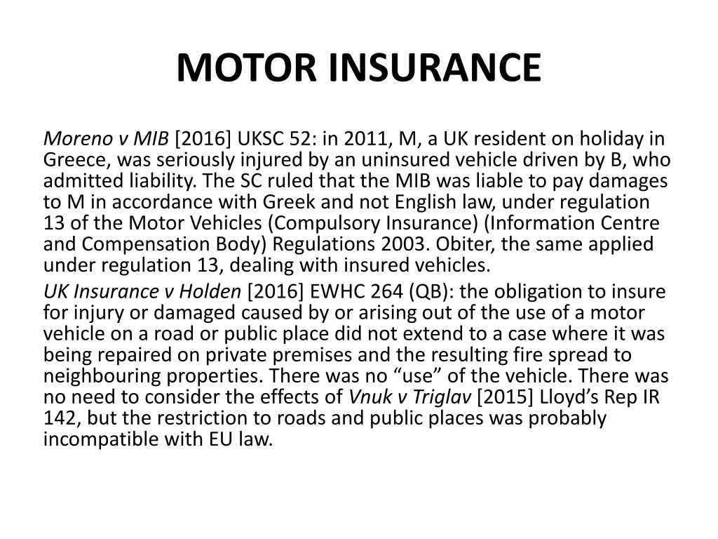 motor insurance