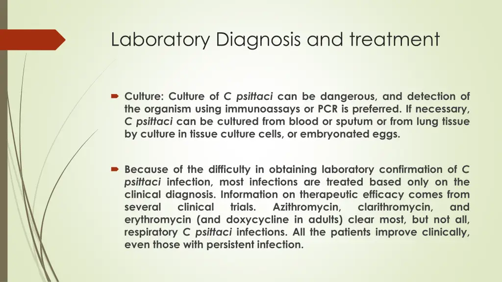 laboratory diagnosis and treatment 1