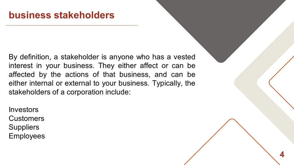 business stakeholders