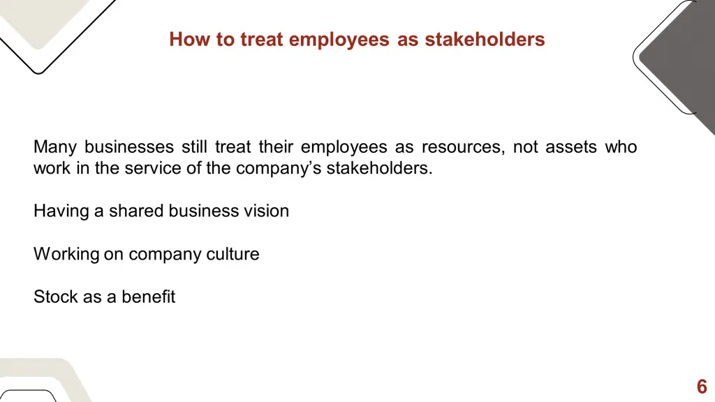 how to treat employees as stakeholders