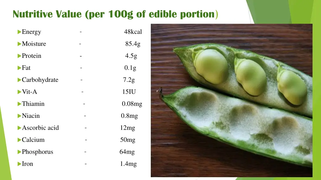 nutritive value per 100g of edible portion