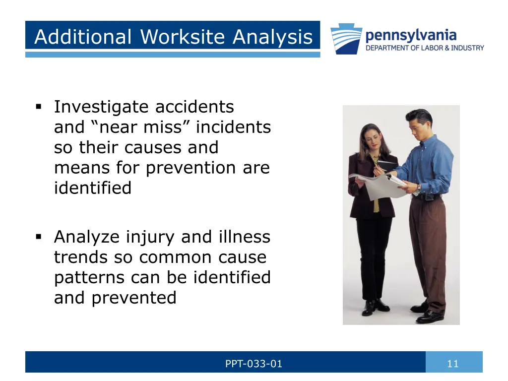 additional worksite analysis
