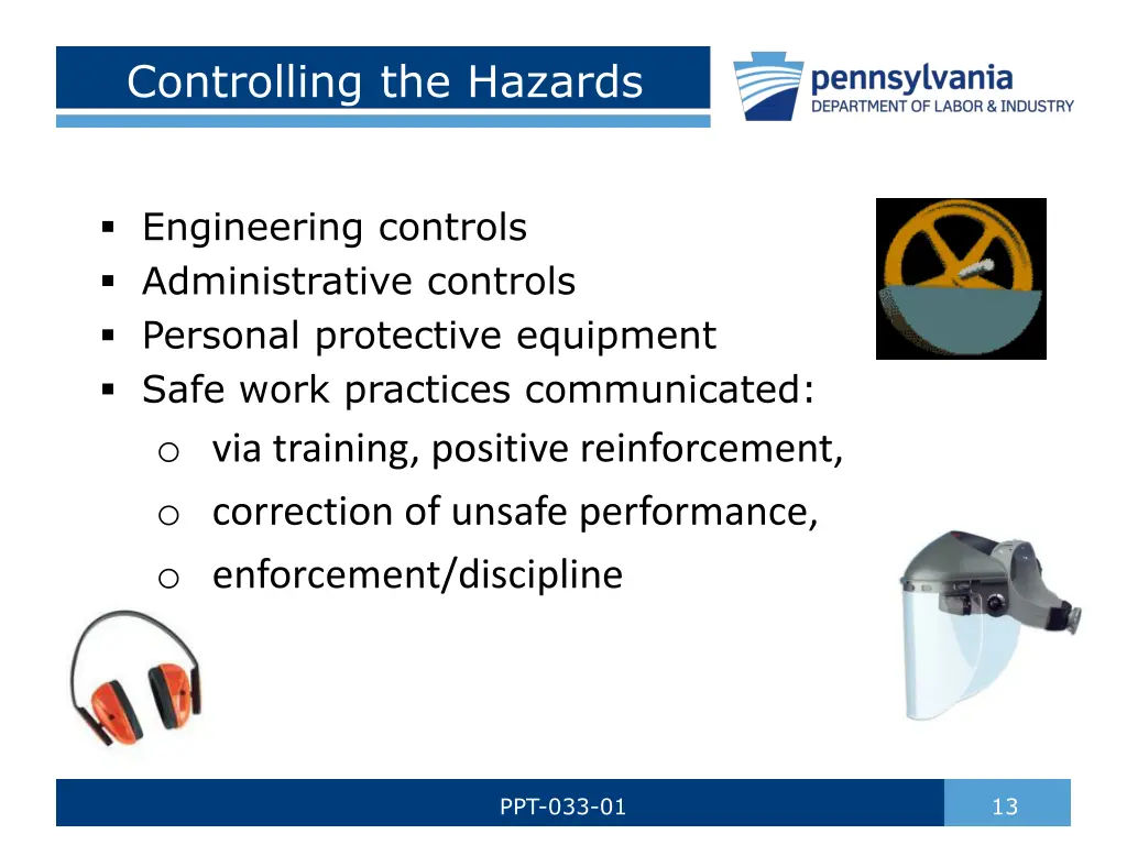 controlling the hazards