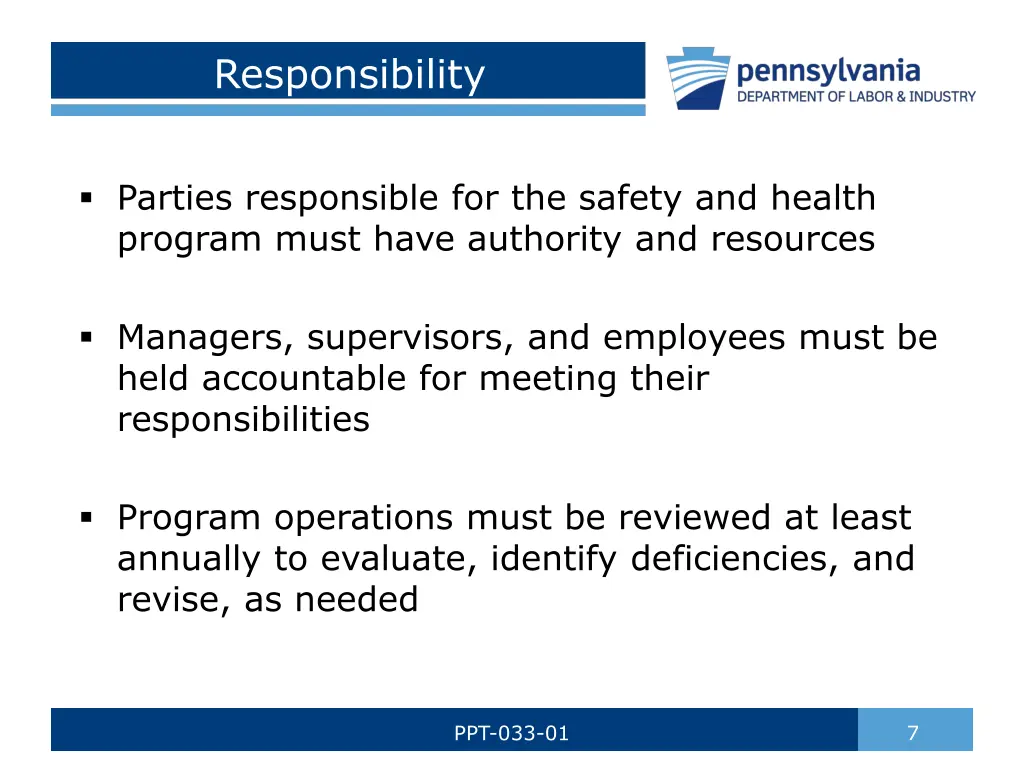 responsibility