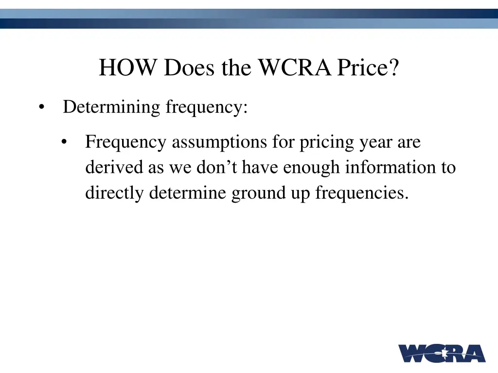 how does the wcra price 5