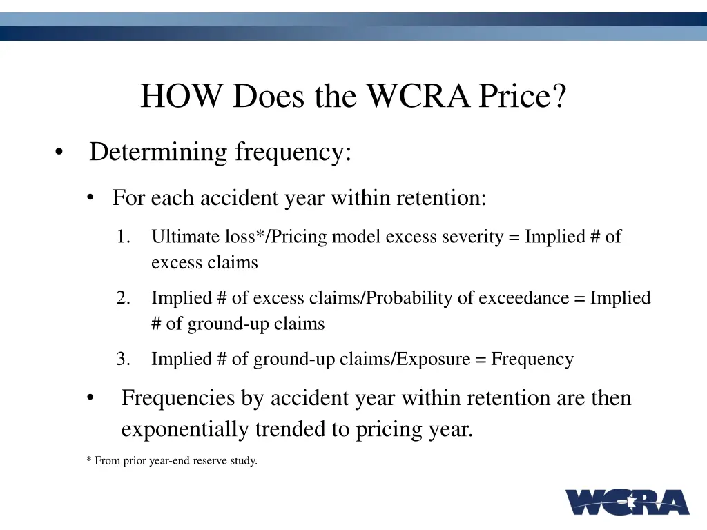 how does the wcra price 6