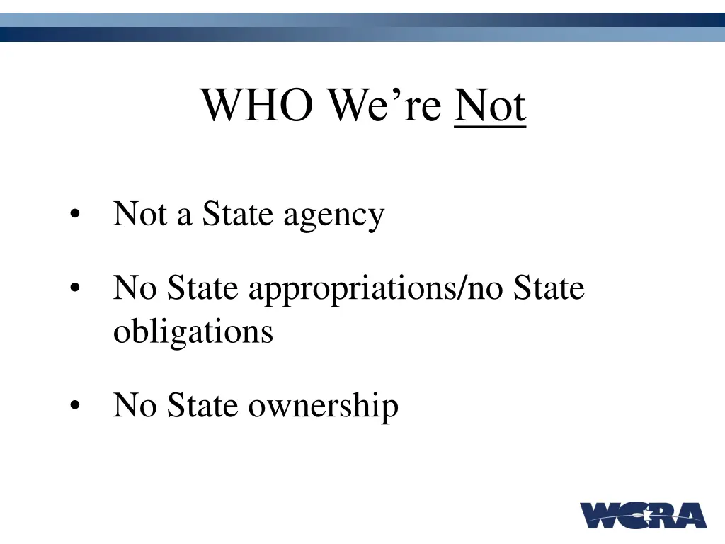 who we re not