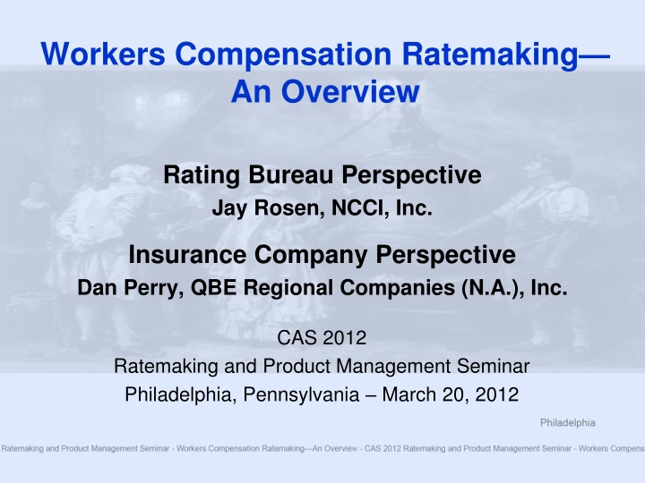 workers compensation ratemaking an overview