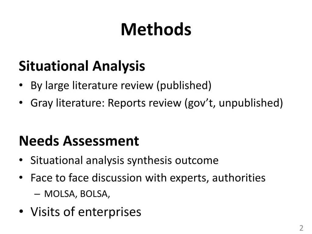 methods