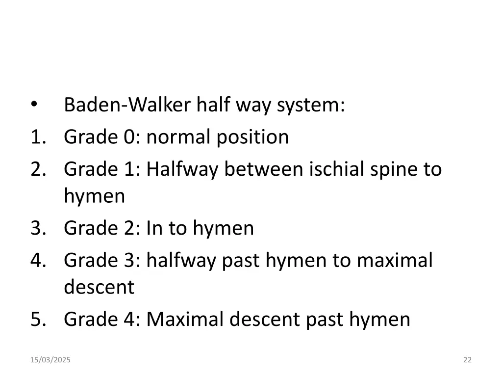 1 grade 0 normal position 2 grade 1 halfway