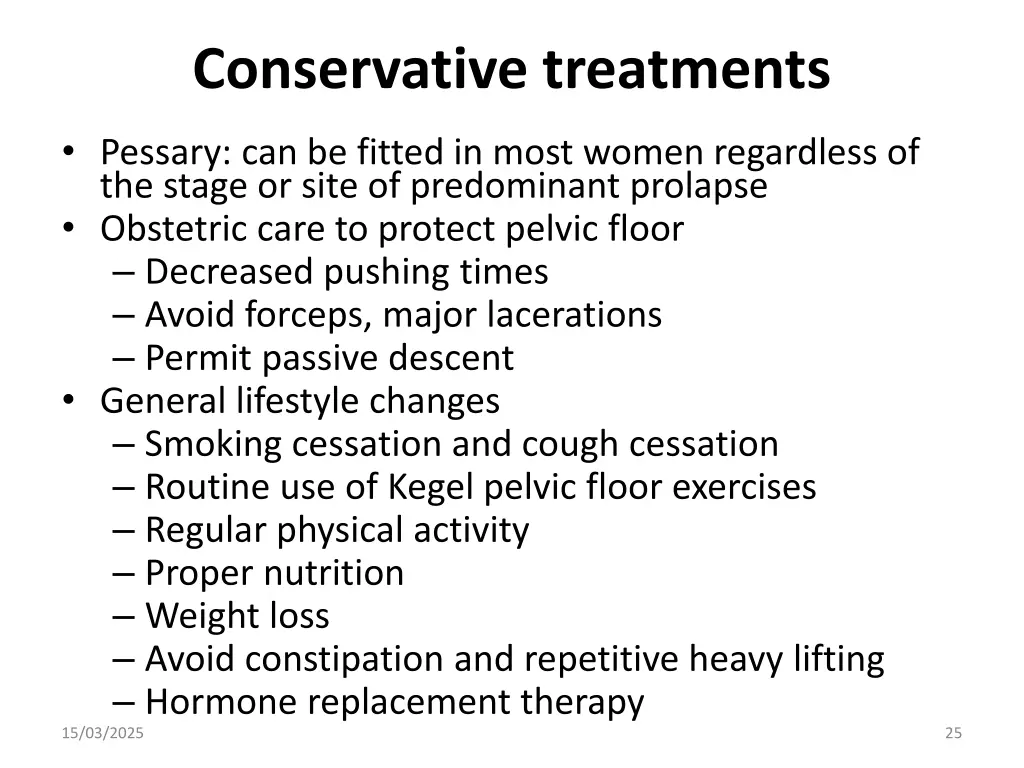 conservative treatments