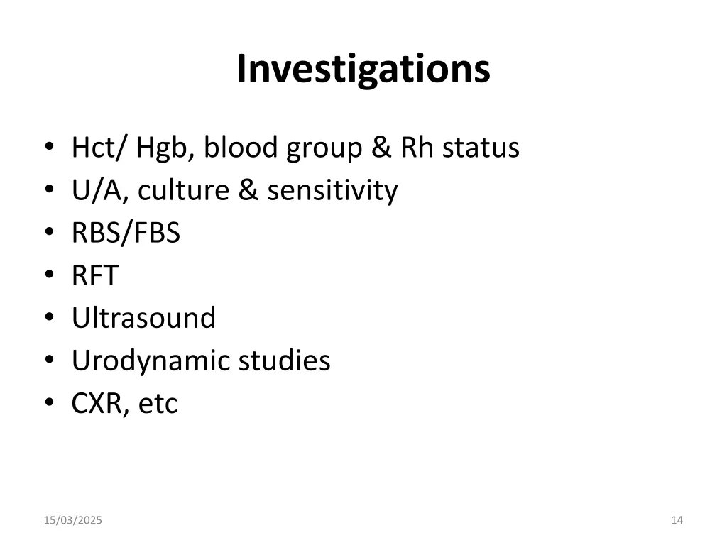investigations