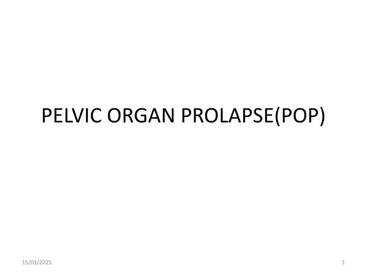 pelvic organ prolapse pop