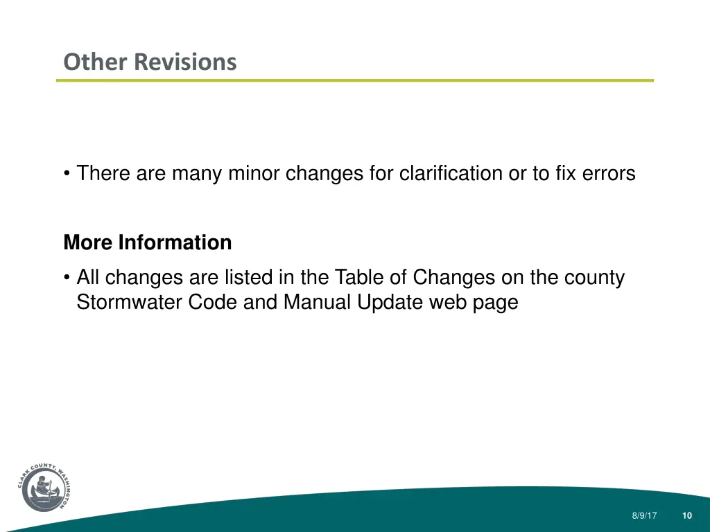 other revisions