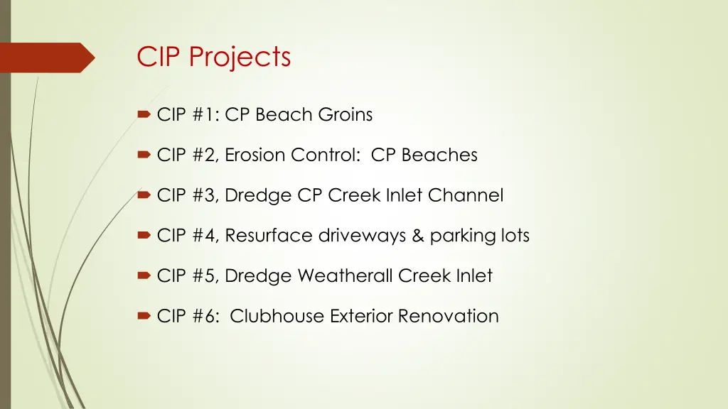 cip projects