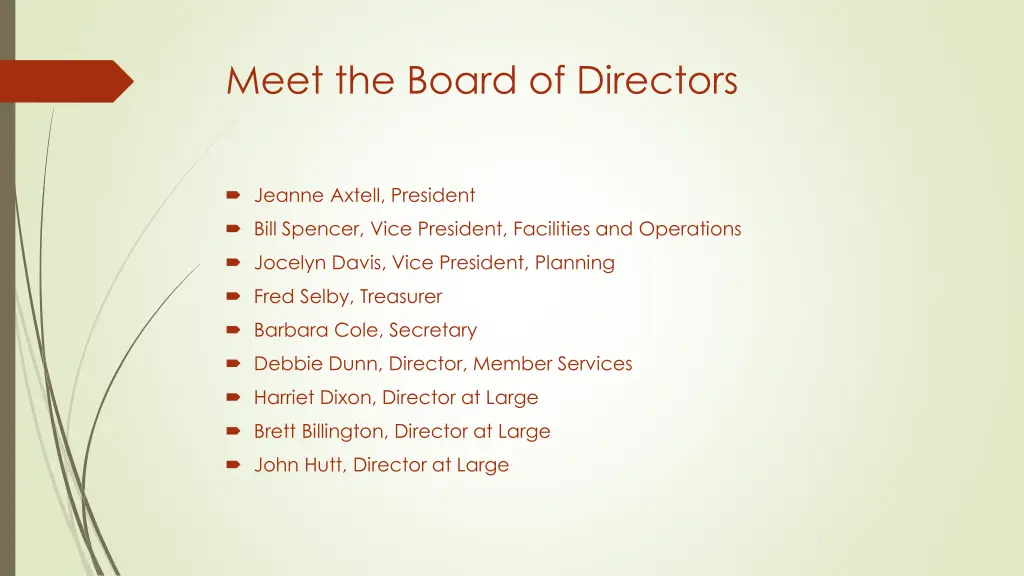 meet the board of directors
