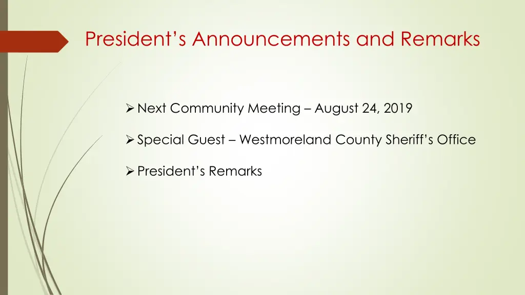 president s announcements and remarks