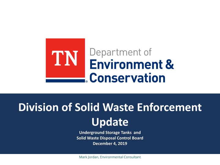 division of solid waste enforcement update