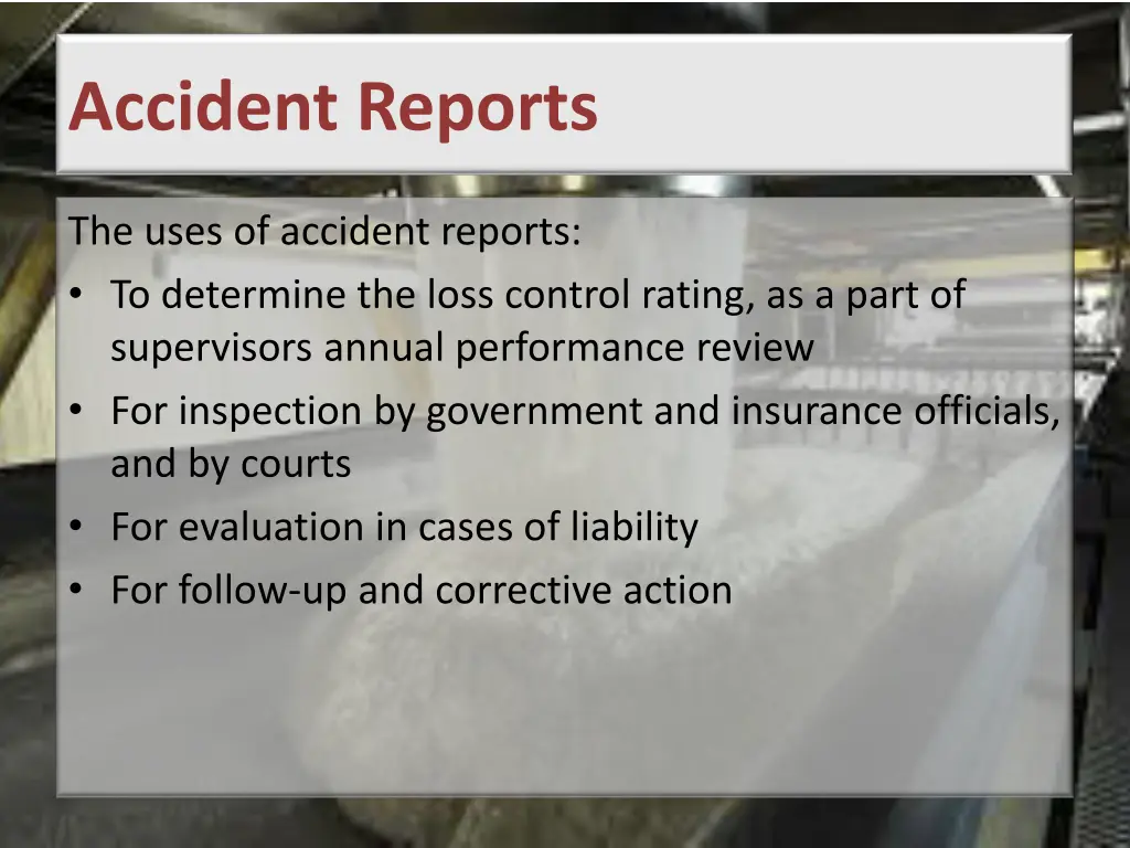 accident reports