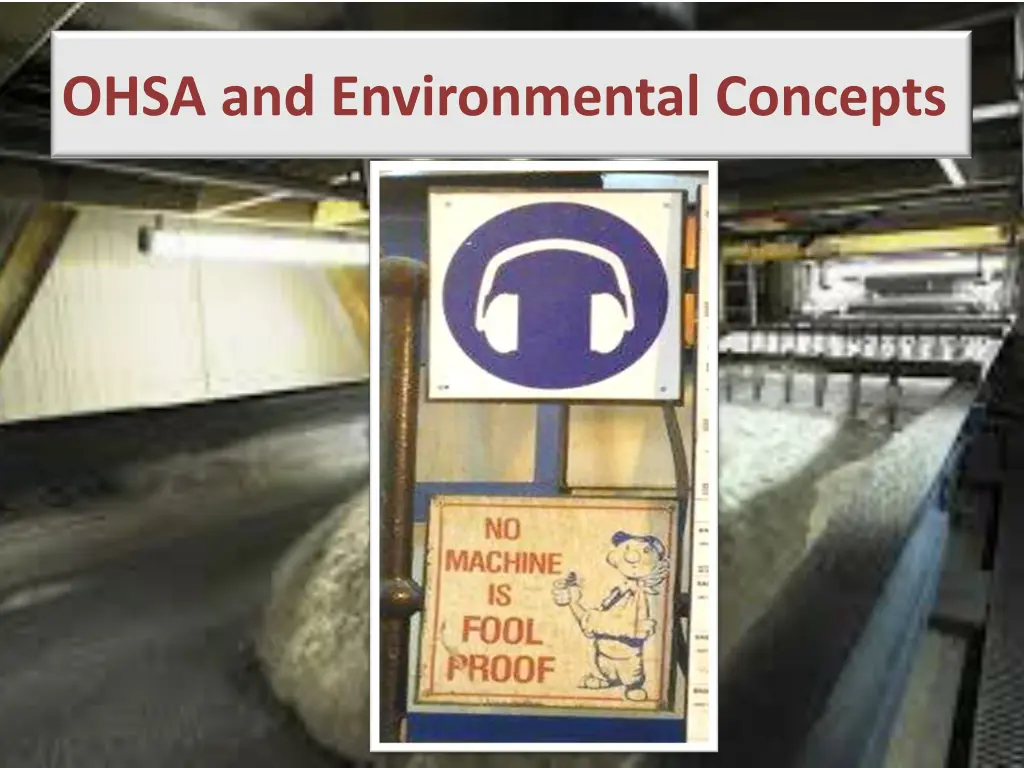 ohsa and environmental concepts
