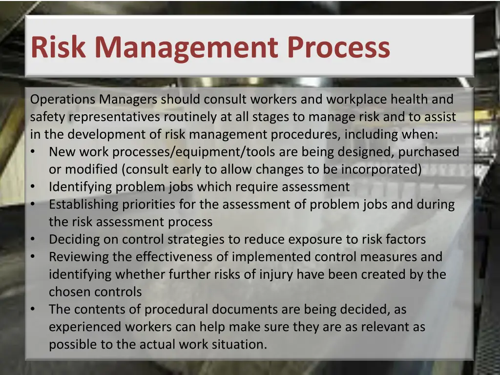 risk management process