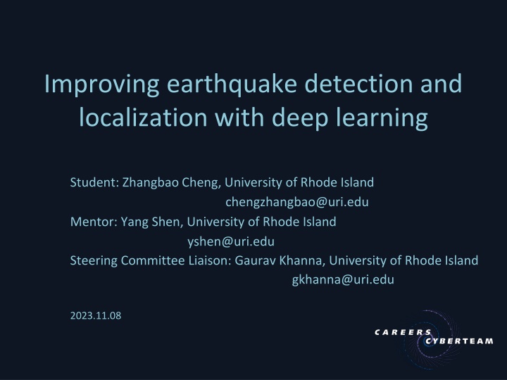 improving earthquake detection and localization
