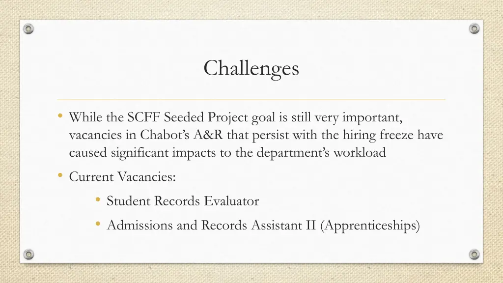challenges