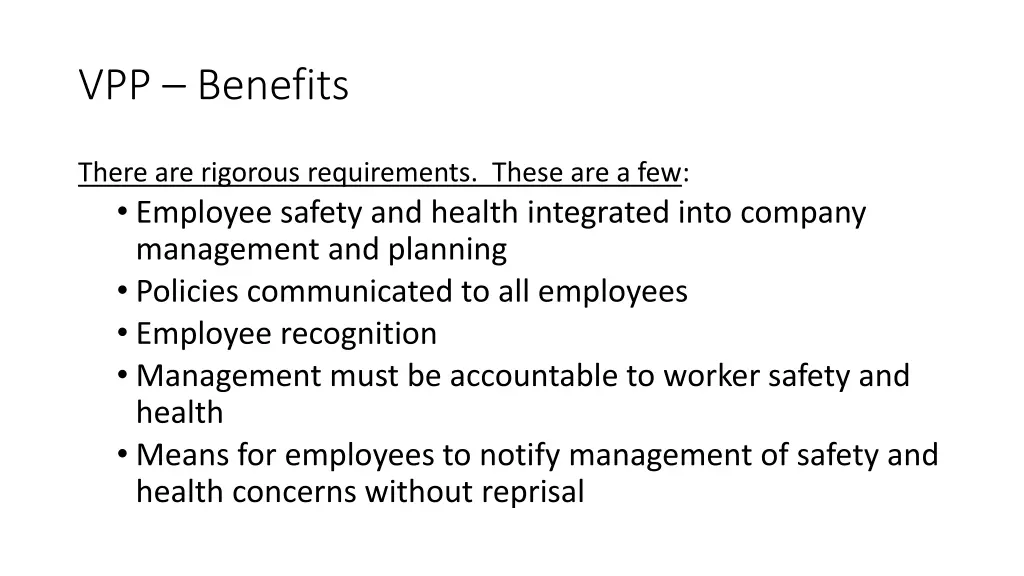 vpp benefits