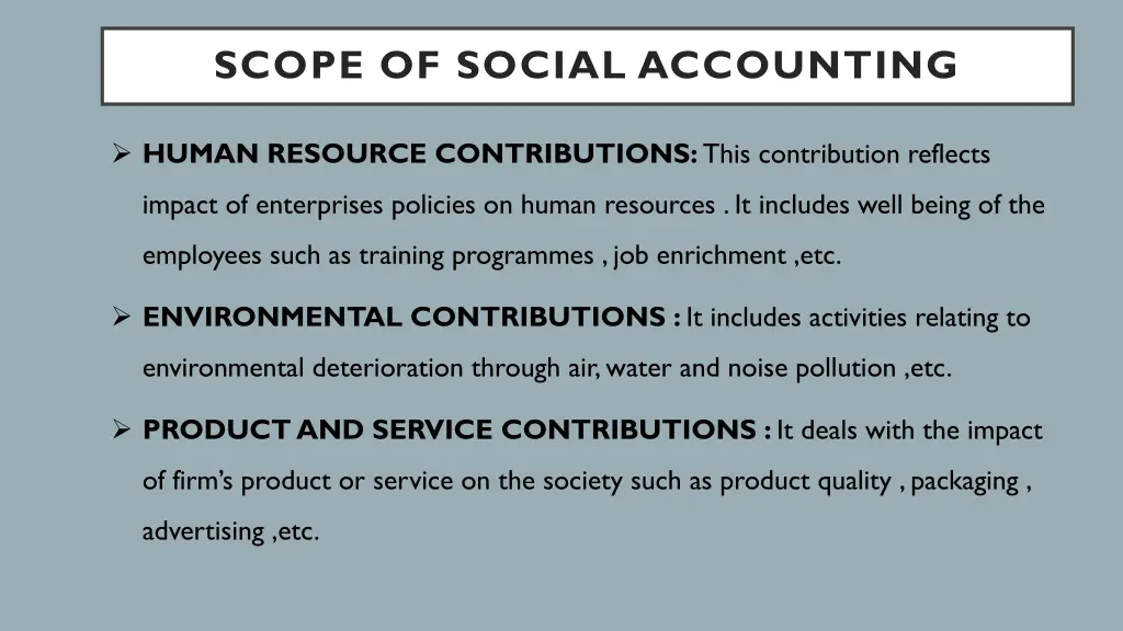 scope of social accounting