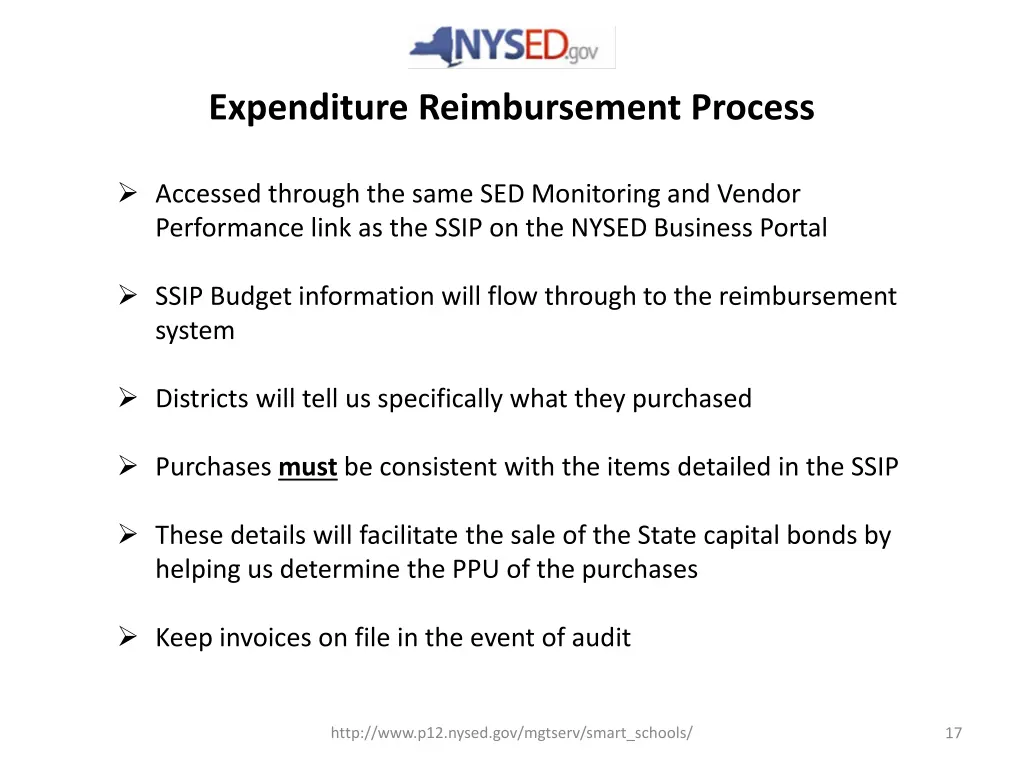 expenditure reimbursement process