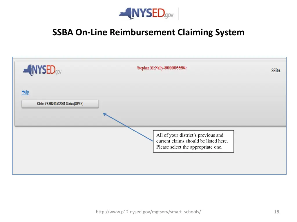 ssba on line reimbursement claiming system