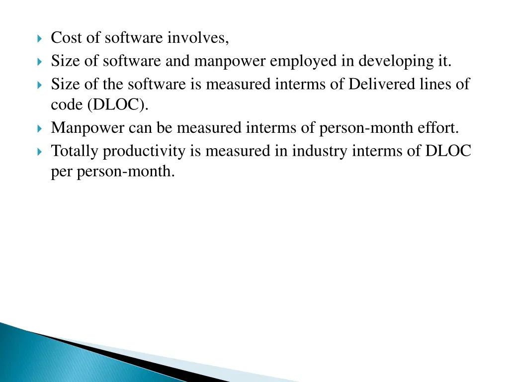 cost of software involves size of software