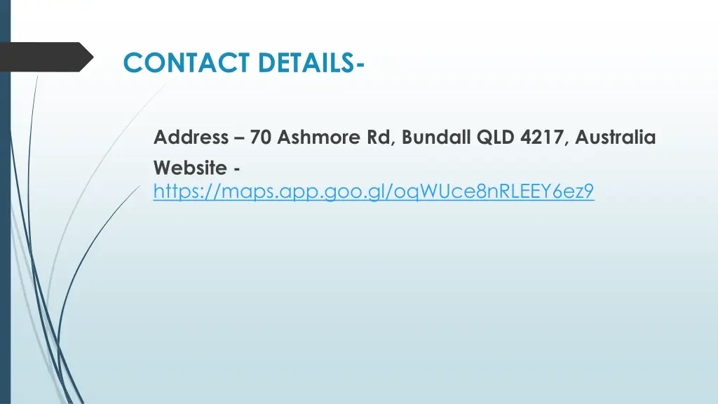 contact details