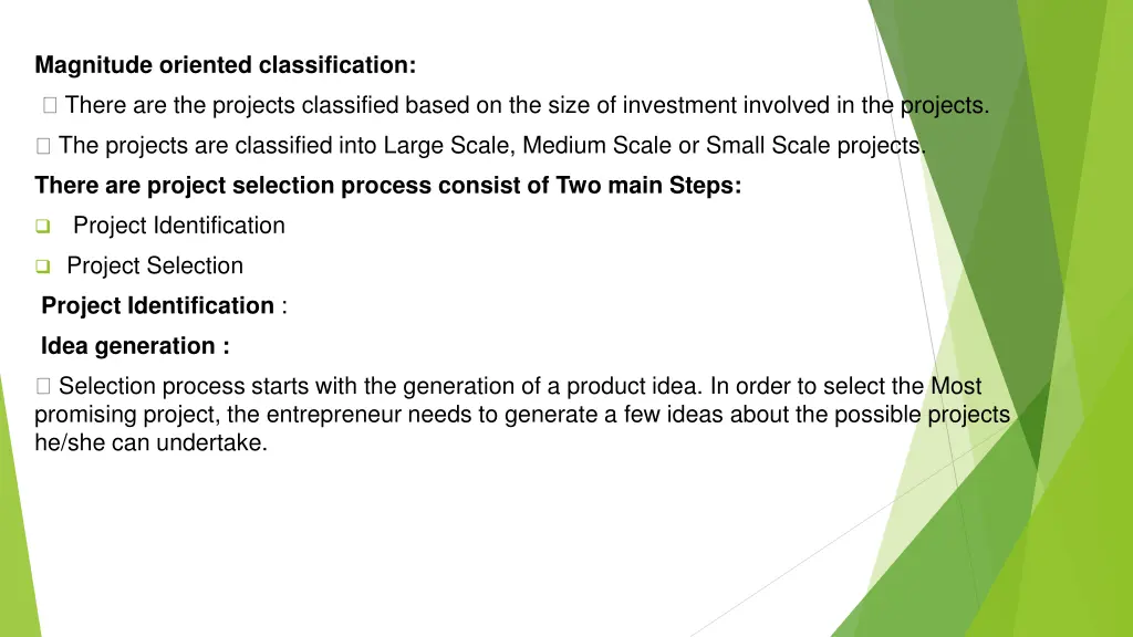 magnitude oriented classification