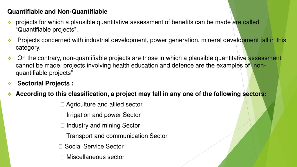 quantifiable and non quantifiable