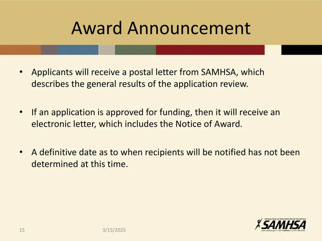 award announcement