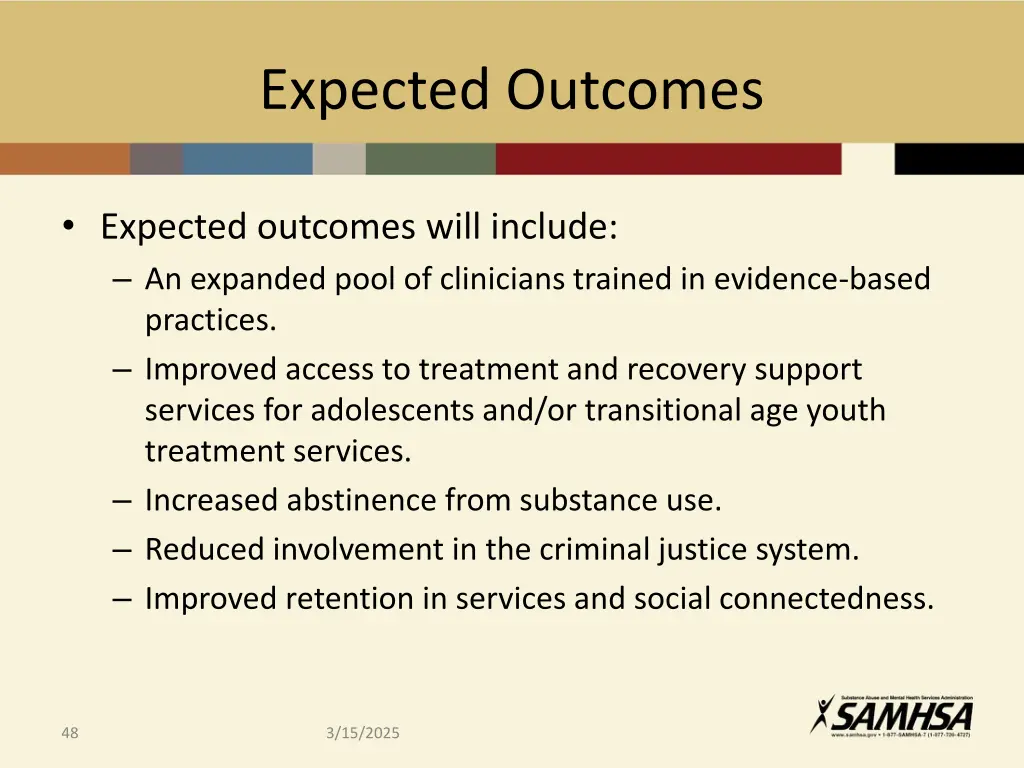 expected outcomes 1