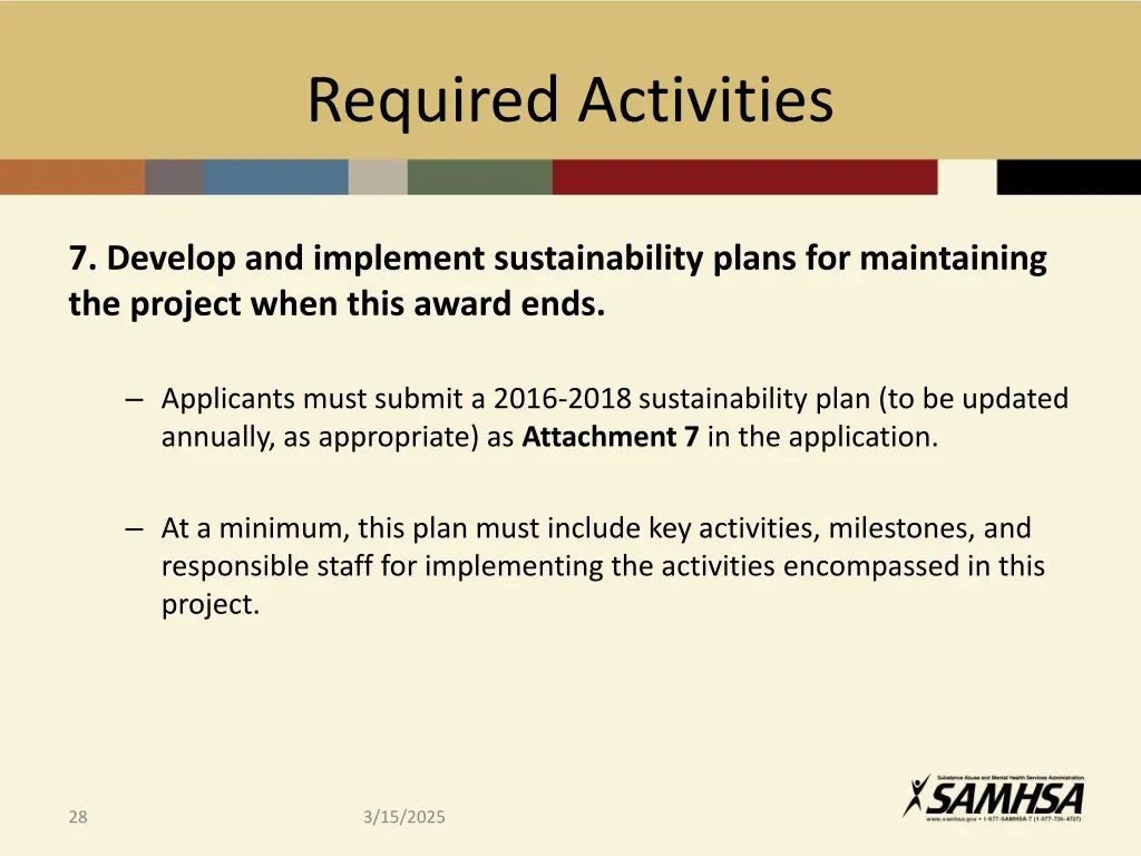 required activities 11