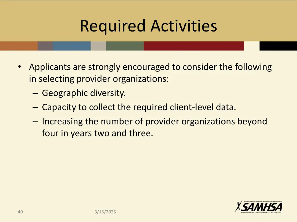 required activities 12