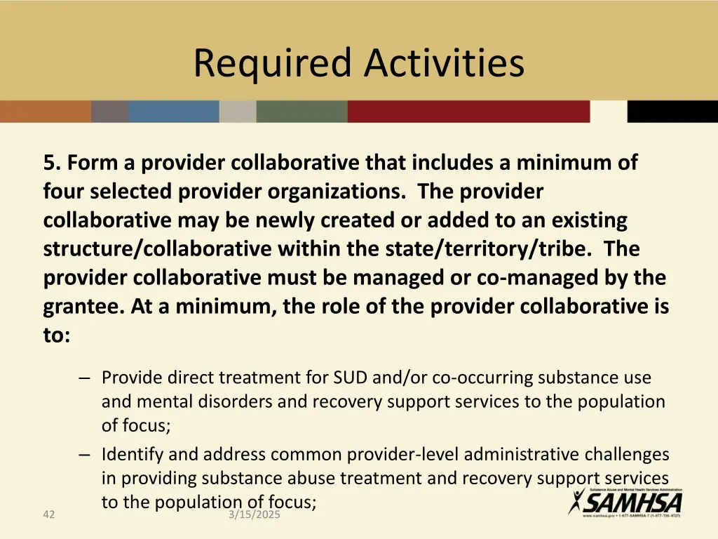 required activities 14