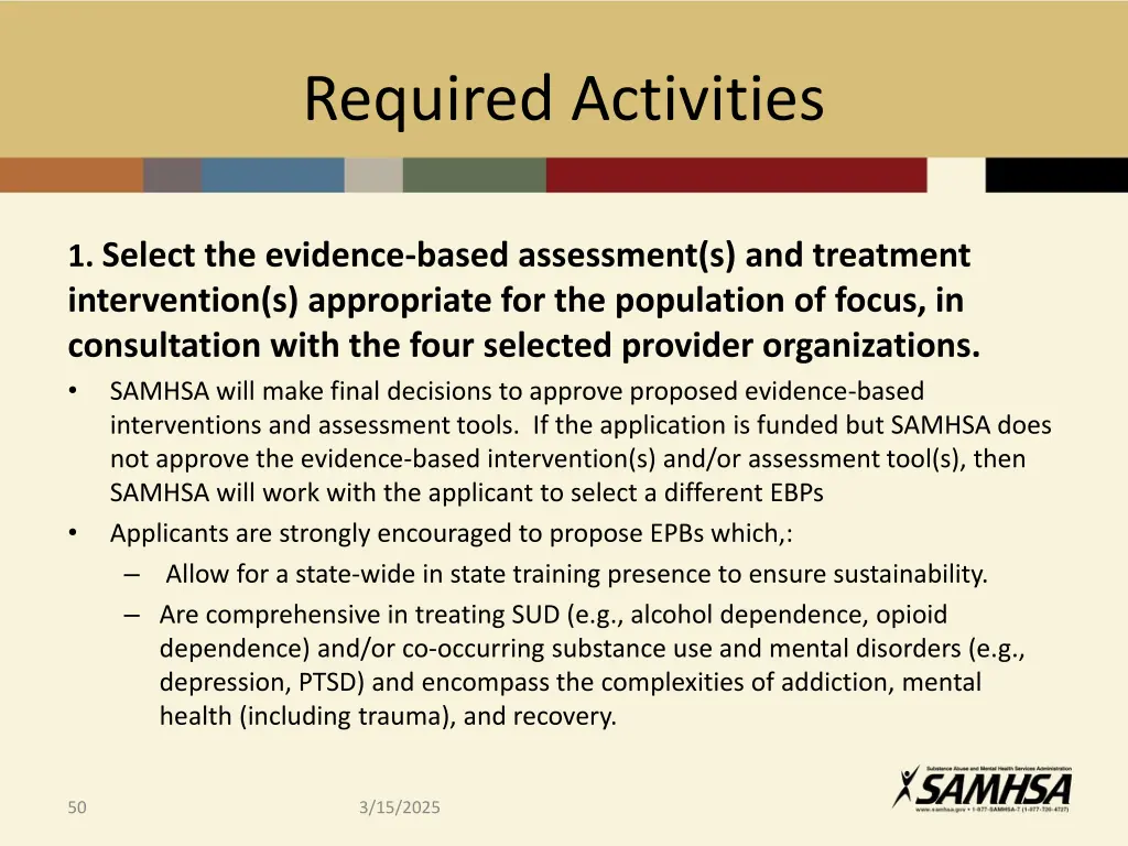 required activities 18