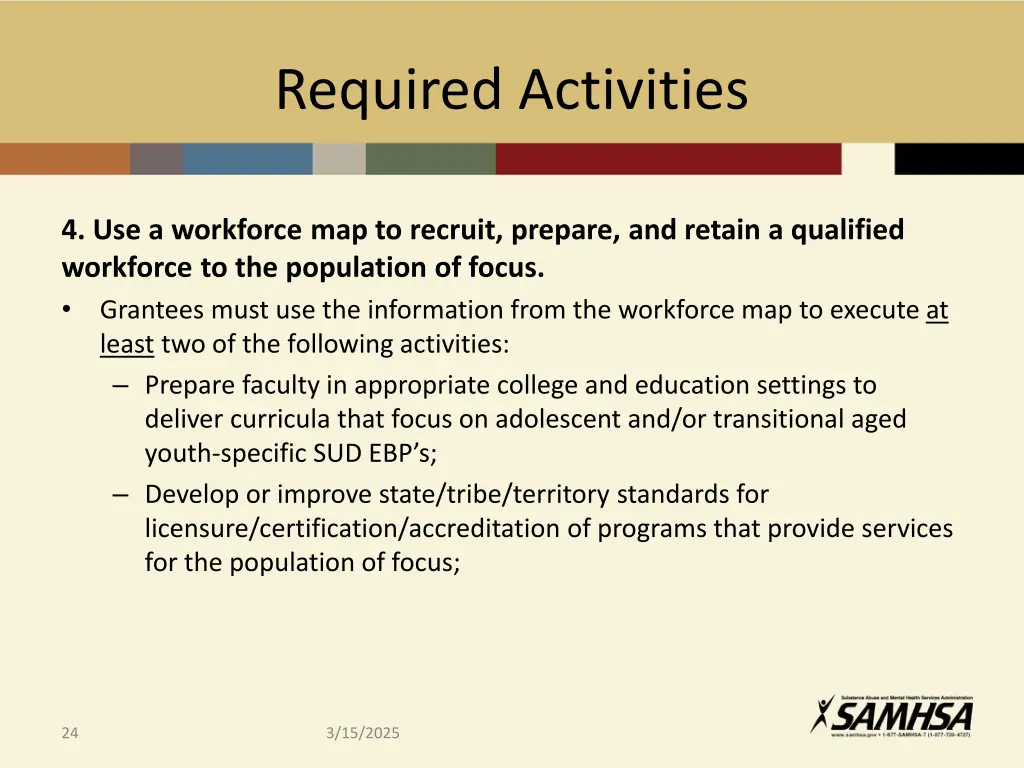 required activities 7