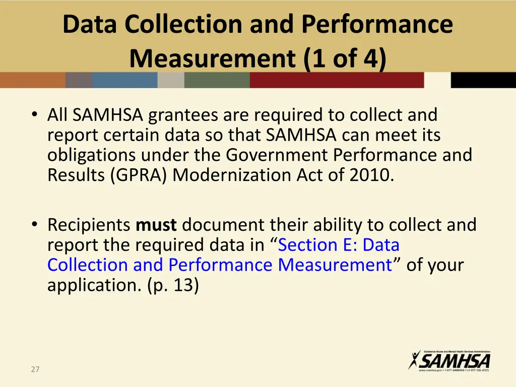 data collection and performance measurement 1 of 4