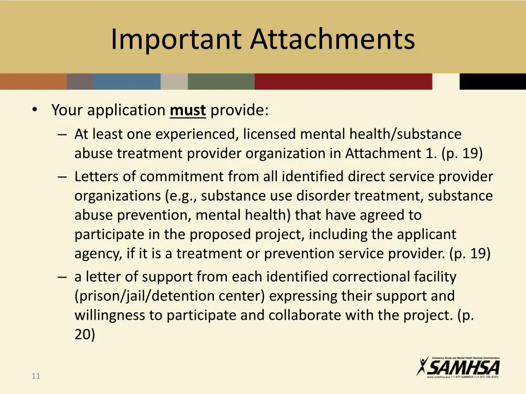 important attachments