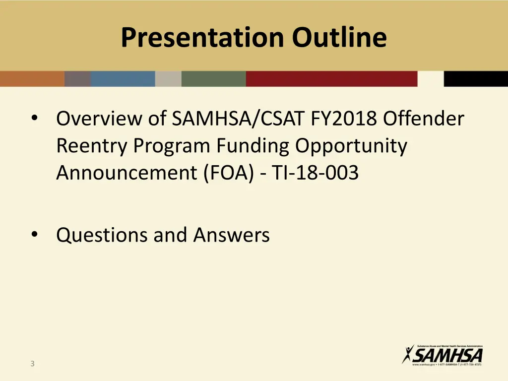 presentation outline